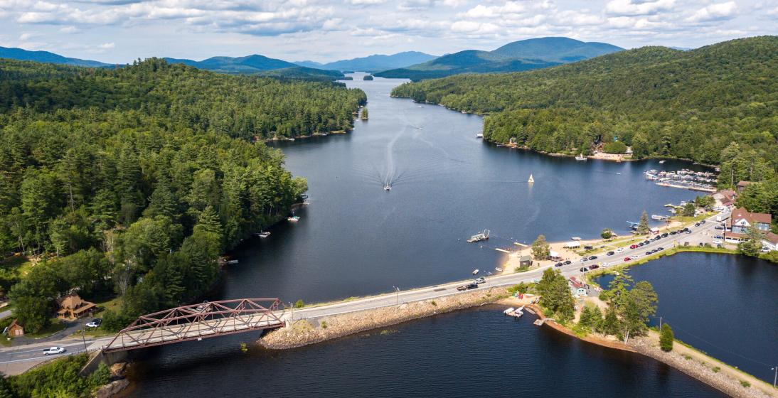 Aerial view of Long Lake