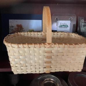 Photo of a hand-woven farmer's market basket