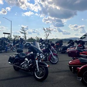 Bikes Parked at Trail's End in Tupper Lake