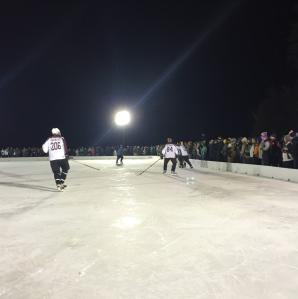 Hockey players on the ice in action