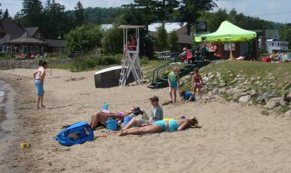 Public boat docks, picnic area, and with hiking trails nearby.