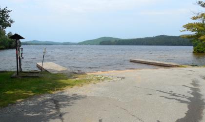 Seventh Lake is popular for boating.