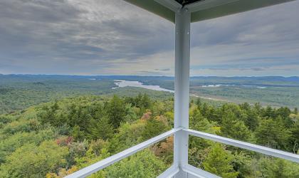 From the tower cab on Buck Mountain looking toward Little Tupper Lake.