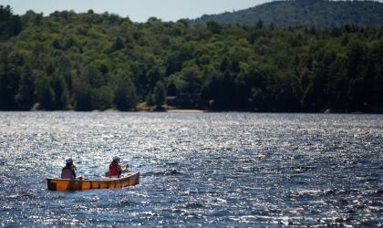 Paddling on Long Lake