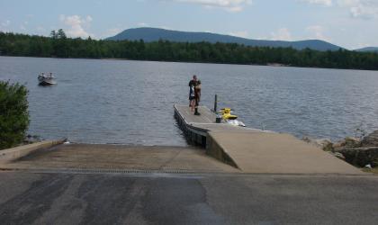 This ramp leads to scenic Sacandaga Lake.