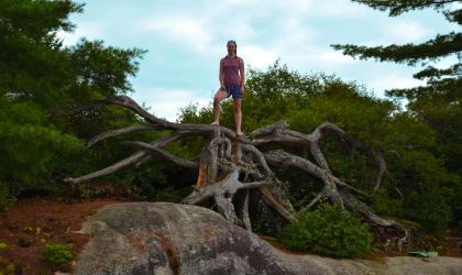 There's interesting scenery on all the hiking trails at Limekiln Lake.