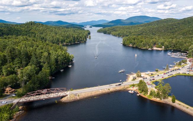 Aerial view of Long Lake