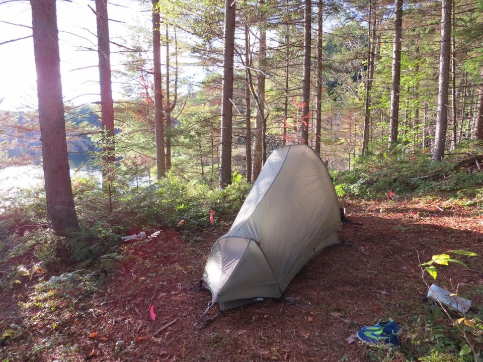 All set up at the Sixth Lake campsite