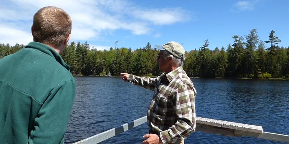 Don & Steve talk fishing at John Dillon Park