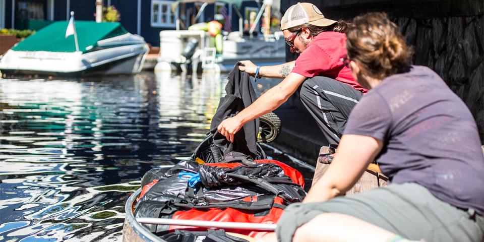 Packing up the canoe in Inlet