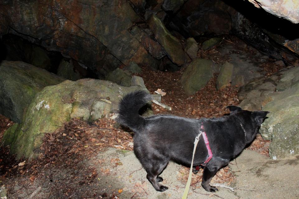 Inside one of the caves.