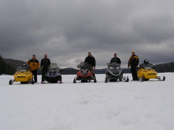 Winter snowmobile on Piseco