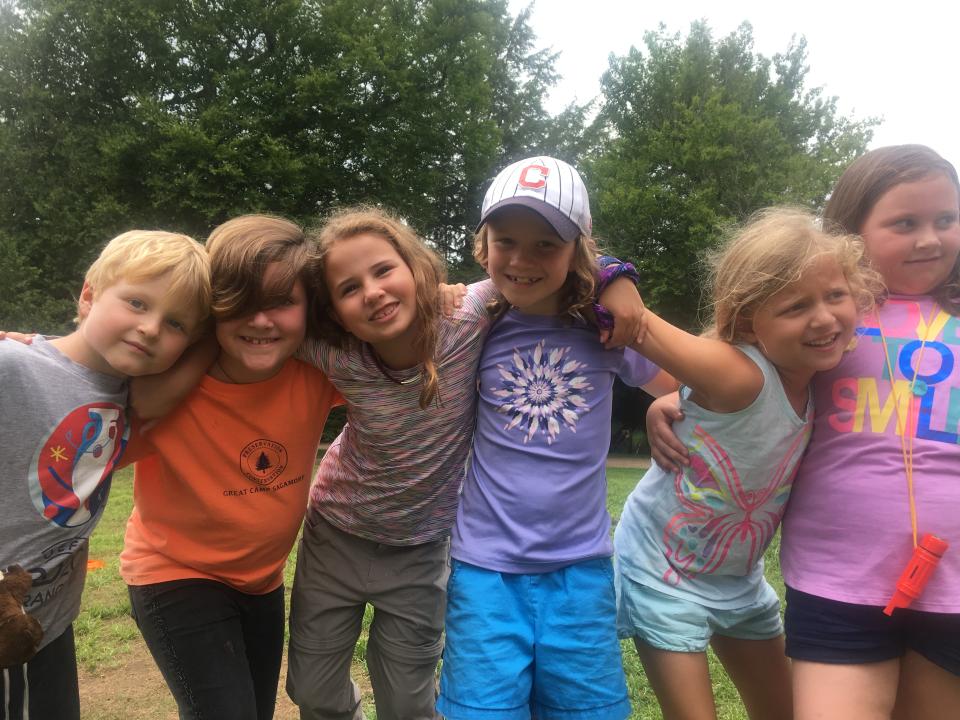 Six young campers at Saga-Grands Camp