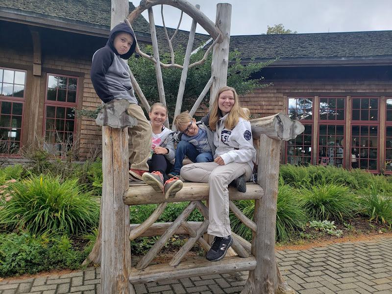 The chair in front of the Adirondack Experience Museum on Blue Mountain Lake