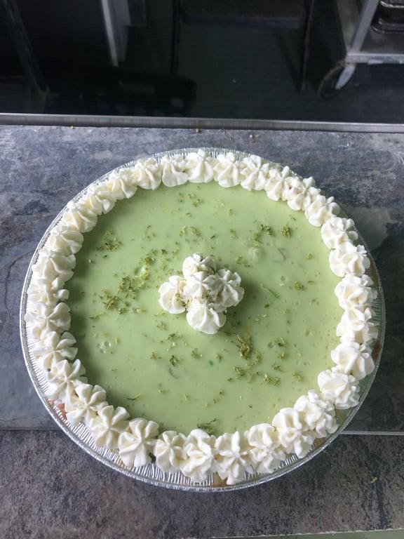 Freshly baked key lime pie