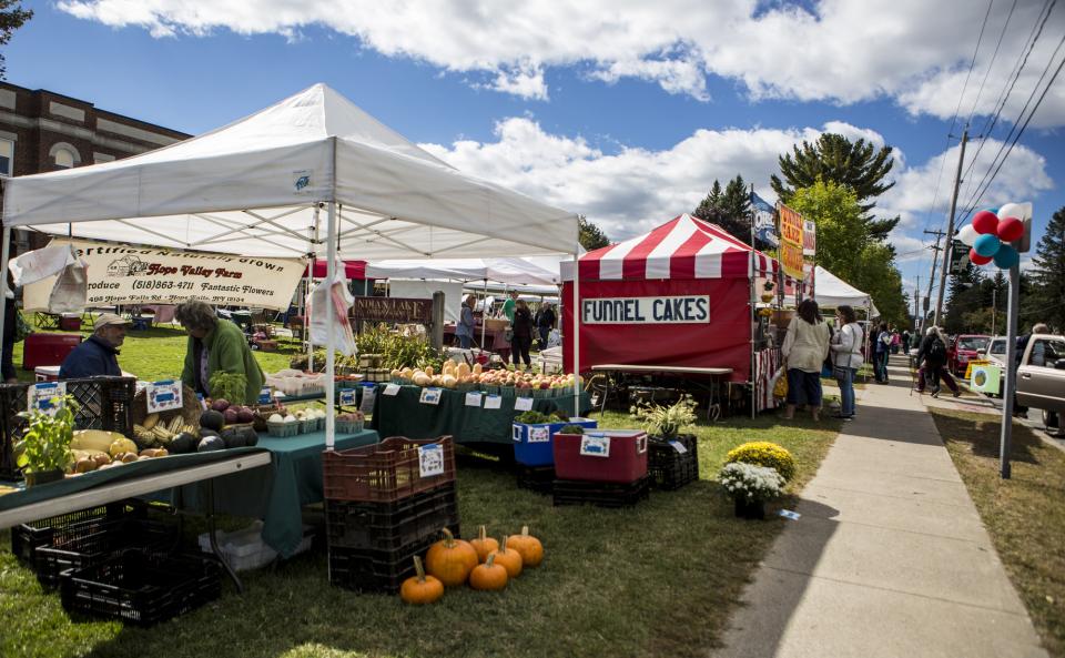 Festival vendors with a fall theme