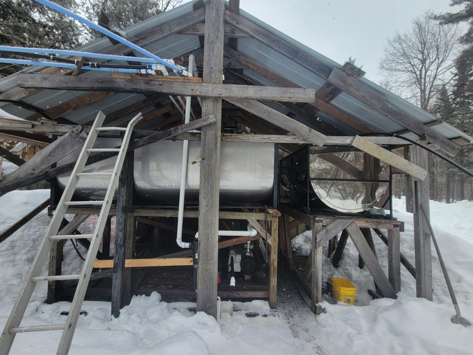 Collection tanks behind McComb's Sugar House