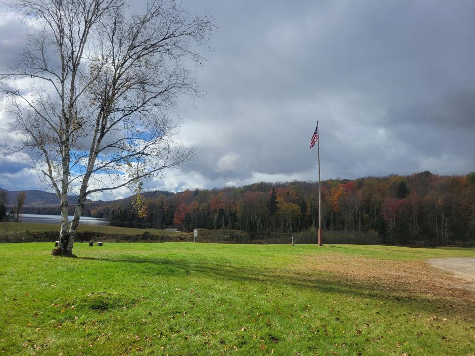 View of Kings Flow Lake from Cabins at Chimney Mountain