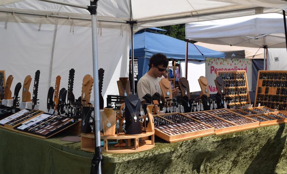 Vendor selling handmade jewelry