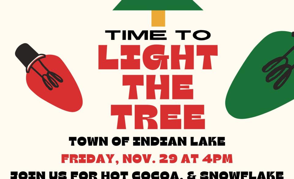 Information poster for the tree lighting