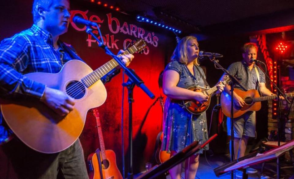 wayward folk performing on stage