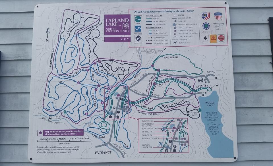 A map of lap land trails