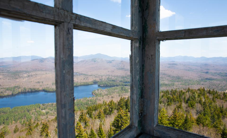 The view from the Goodnow Mountain firetower is one of the best in the Adirondacks.