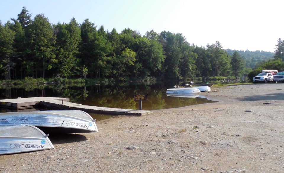 Beautiful boating and paddling at Forked Lake.