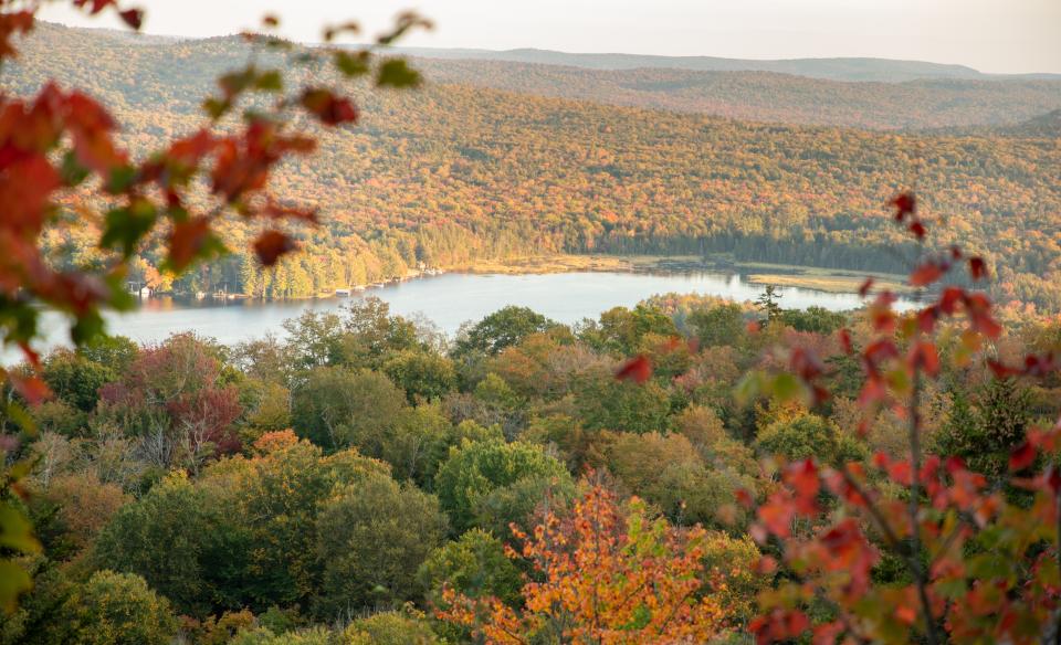 Wonderful views in all directions on Bald Mountain near Inlet.