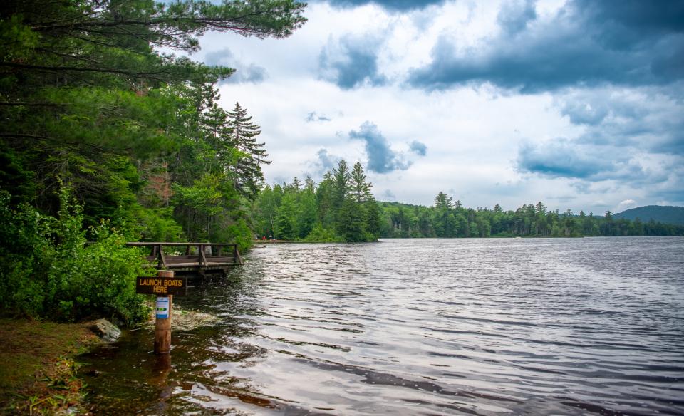 A lake during a high water period.