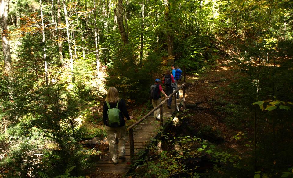 Sections of the West Mountain trail are steep. This is part of a switchback making the ascent easier.