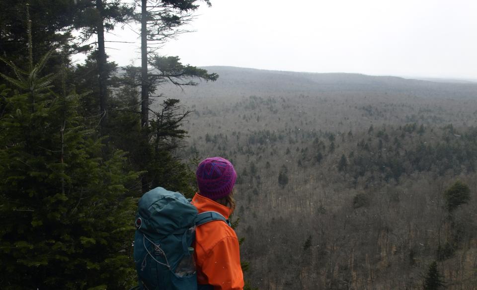 The top of the cliffs has the best view.