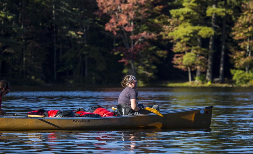 Fifth Lake is a quiet interlude in the Fulton Chain, connecting with Fourth Lake.