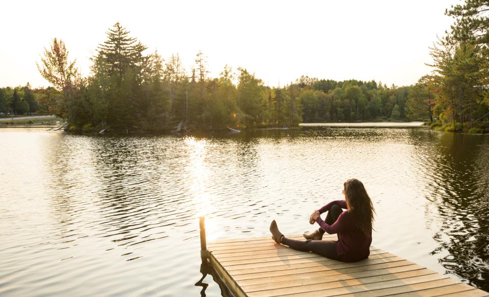 Sitting on a dock