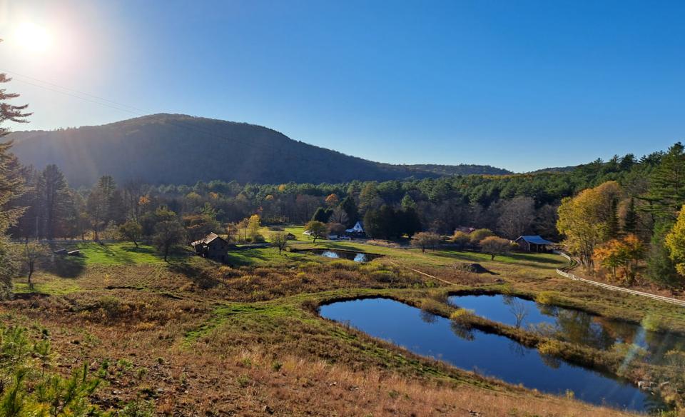 century gap farm overhead view of the farm and ponds