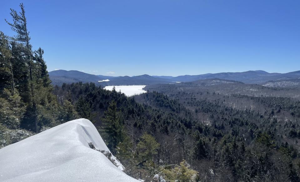 The view of Indian Lake from Watch Hill in the winter