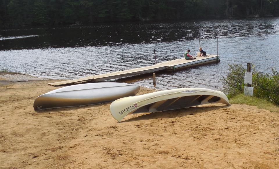 The Seventh Lake beach launch and dock