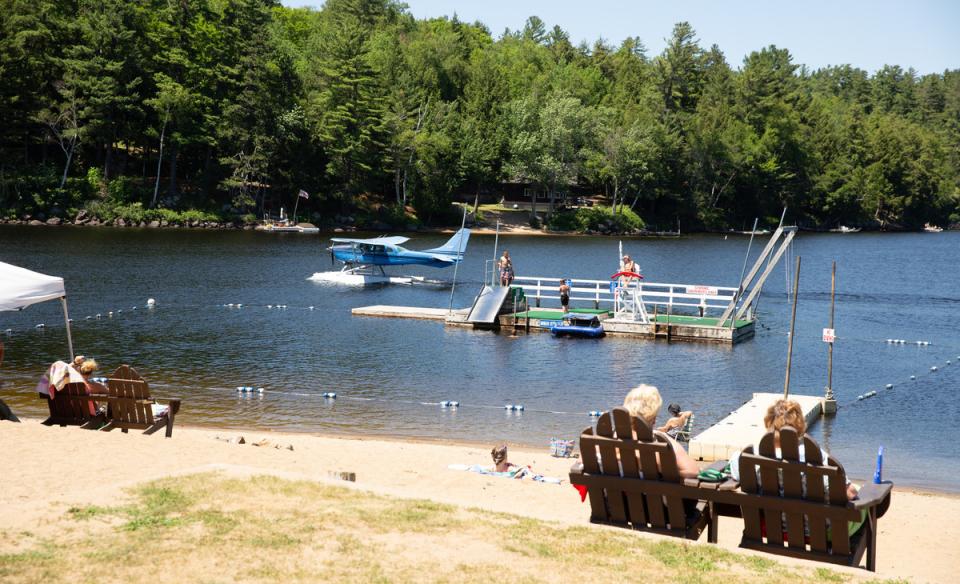 The beach at Long Lake.