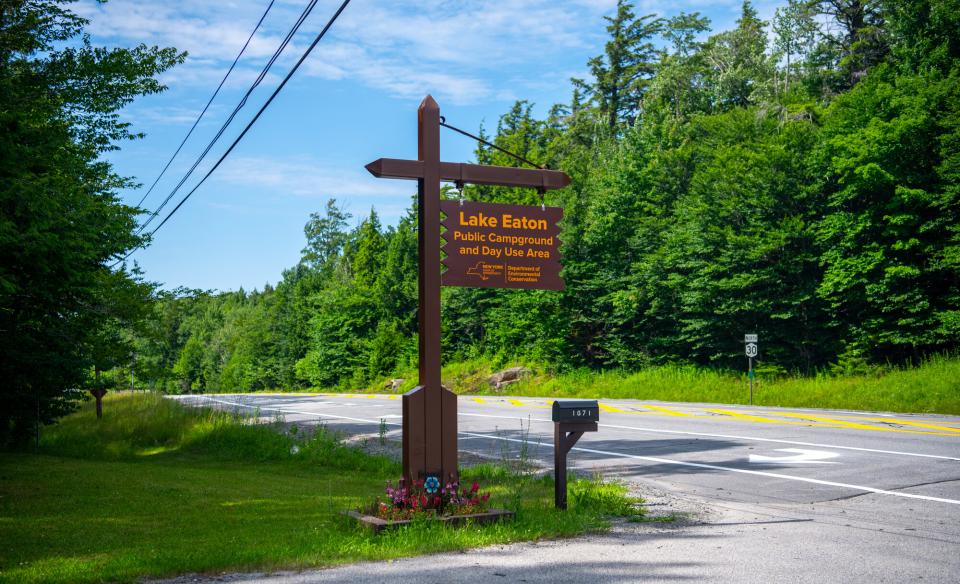 The sign for Lake Eaton State Campground