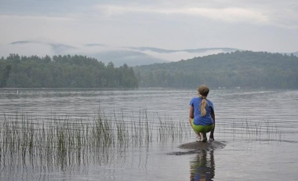 A young boy at Lake Eaton